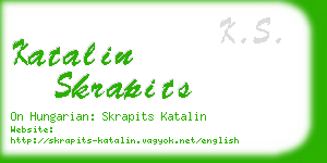 katalin skrapits business card